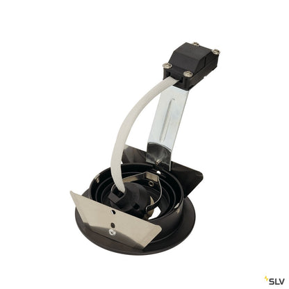 SLV NEW TRIA GU10 ROUND Downlight, mattschwarz, max. 50W, inkl. Blattfedern