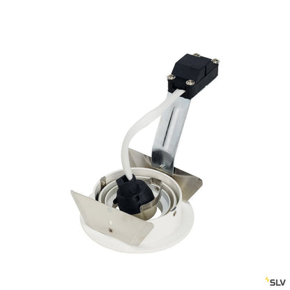 SLV NEW TRIA GU10 ROUND Downlight, mattweiss, max. 50W, inkl. Blattfedern