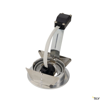 SLV NEW TRIA GU10 ROUND Downlight, alu brushed, max. 50W, inkl. Blattfedern