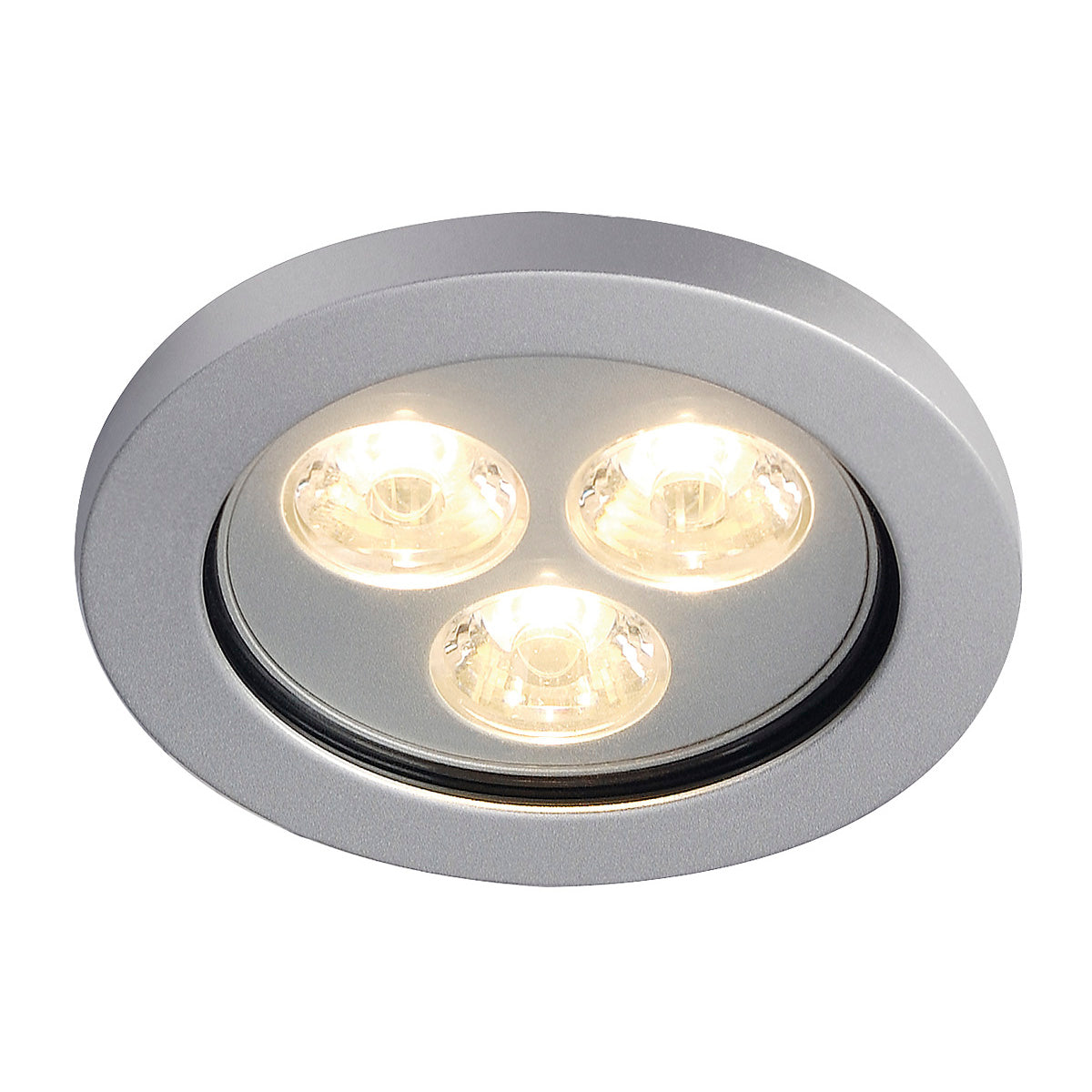 SLV EYEDOWN LED 3x1W Downlight, rund, alu, warm- weiss, 3000K