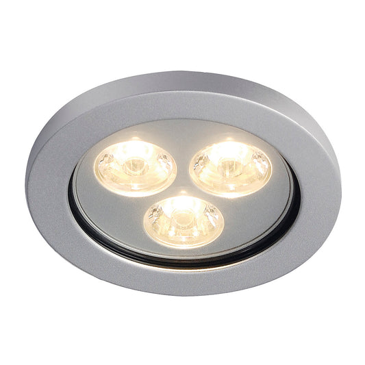 SLV EYEDOWN LED 3x1W Downlight, rund, alu, warm- weiss, 3000K