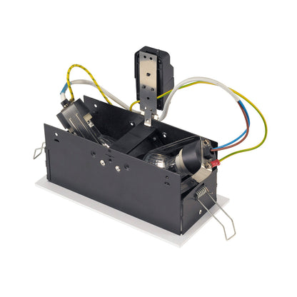SLV INDI REC 2S Downlight, recht- eckig, mattweiss, GU10, 2x max. 35W, schwenkbar