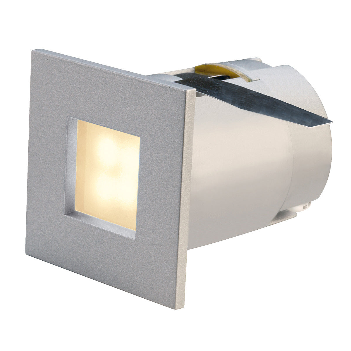 SLV MINI FRAME LED Einbauleuchte,eckig, silbergrau, 0,3W,4 LED, warmweiss