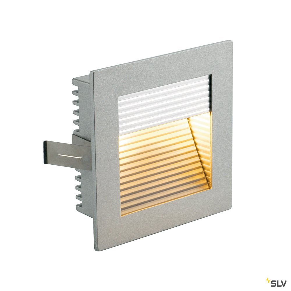 SLV Orientierungsleuchte FLAT FRAME CURVE eckig grau G4 20W