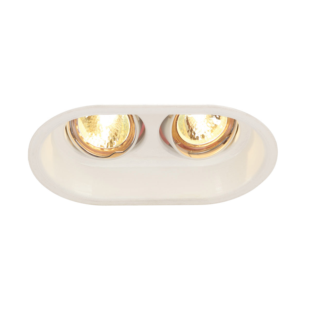 SLV HORN 2 TURNO MR16 Decken-einbauleuchte, oval, mattweiss2xG5,3, max. 2x50W