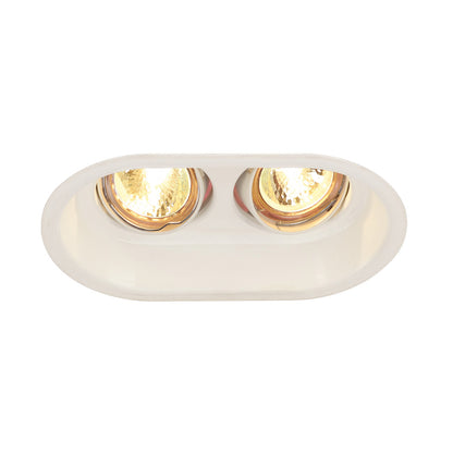 SLV HORN 2 TURNO MR16 Decken-einbauleuchte, oval, mattweiss2xG5,3, max. 2x50W