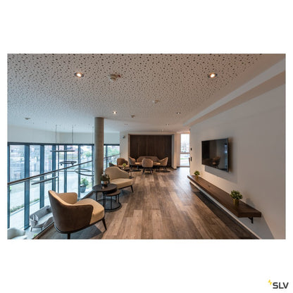 SLV NEW TRIA XL ROUND GU10 Downlight, mattschwarz, max. 50W, inkl. Clipfedern
