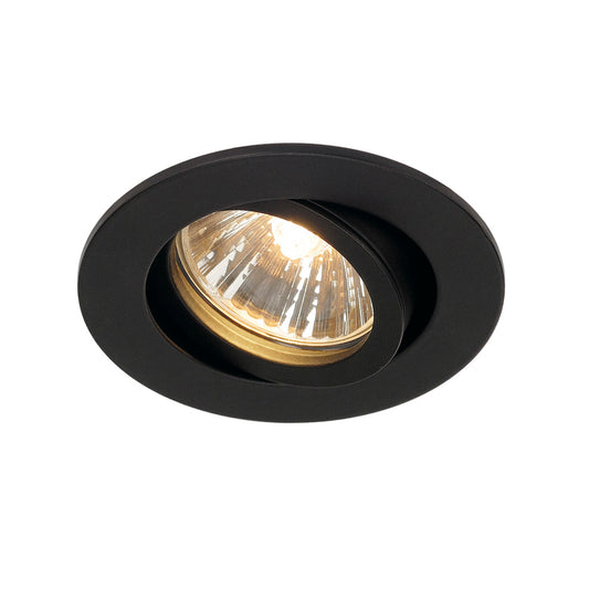 SLV NEW TRIA 68 ROUND GU10 Downlight, mattschwarz, max. 50W, inkl. Clipfedern