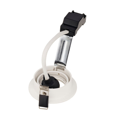 SLV NEW TRIA 68 GU10 ROUND, Downlight, mattweiss, max. 50W, inkl. Clipfedern
