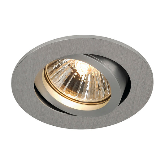 SLV NEW TRIA 68 GU10 ROUND Downlight, alu gebürstet, max. 50W, inkl. Clipfedern