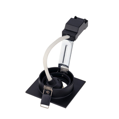SLV NEW TRIA 68 GU10 SQUARE Downlight, mattschwarz, max. 50W, inkl. Clipfedern