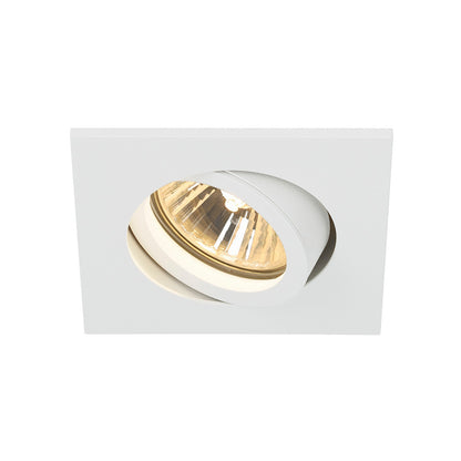 SLV NEW TRIA 68 GU10 SQUARE Downlight, mattweiss, max. 50W, inkl. Clipfedern
