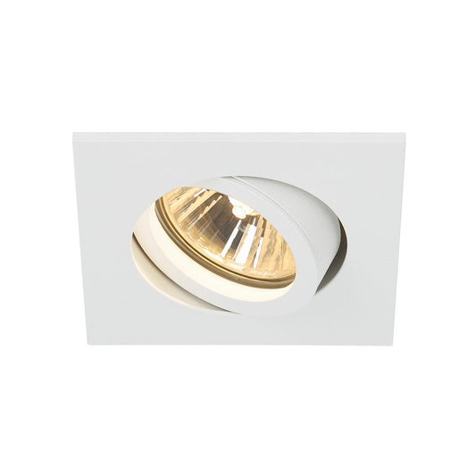 SLV NEW TRIA 68 GU10 SQUARE Downlight, mattweiss, max. 50W, inkl. Clipfedern