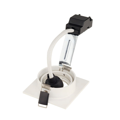 SLV NEW TRIA 68 GU10 SQUARE Downlight, mattweiss, max. 50W, inkl. Clipfedern