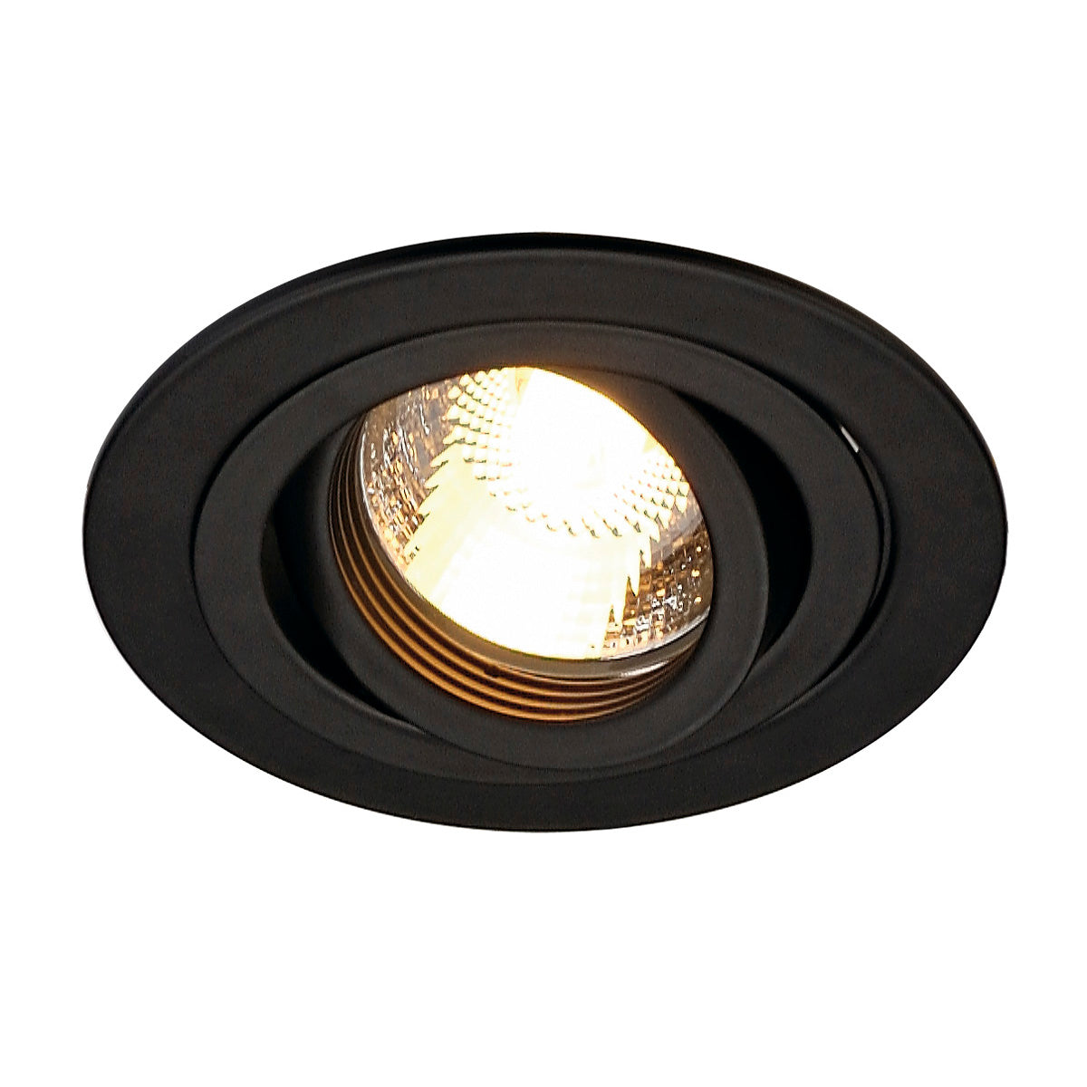SLV NEW TRIA MR16 ROUND Downlight, mattschwarz, max. 50W, inkl. Clipfedern