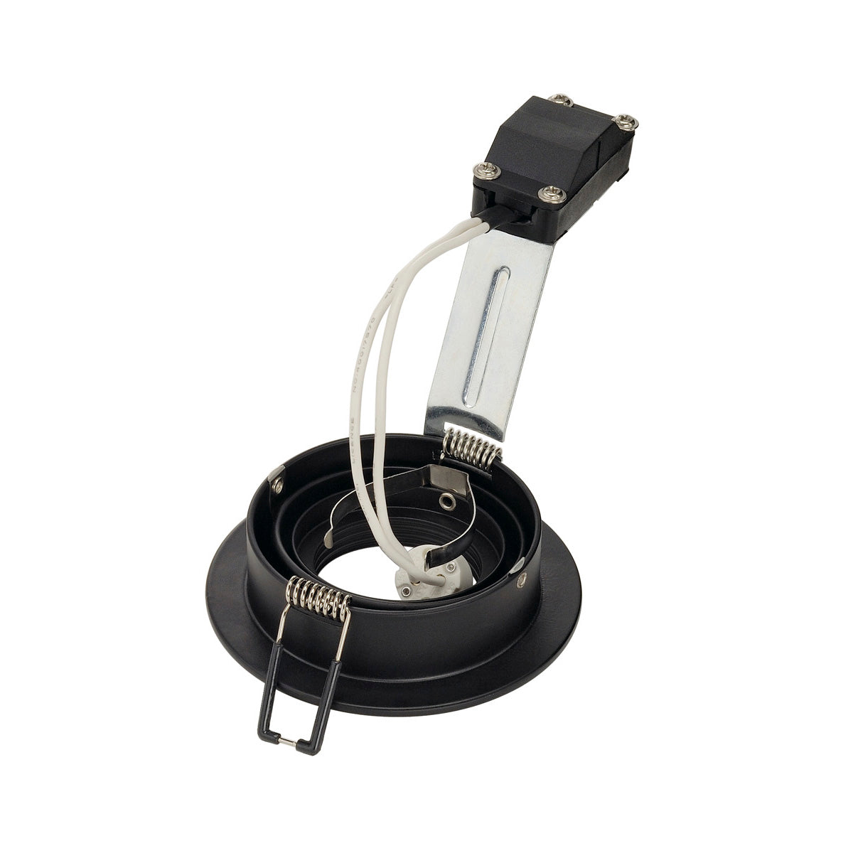 SLV NEW TRIA MR16 ROUND Downlight, mattschwarz, max. 50W, inkl. Clipfedern