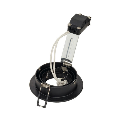 SLV NEW TRIA MR16 ROUND Downlight, mattschwarz, max. 50W, inkl. Clipfedern