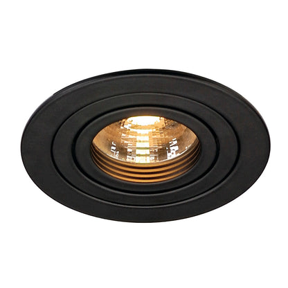 SLV NEW TRIA MR16 ROUND Downlight, mattschwarz, max. 50W, inkl. Clipfedern