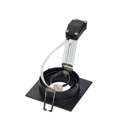 SLV NEW TRIA I MR16 Downlight, eckig, mattschwarz, max. 50W, inkl. Clipfedern