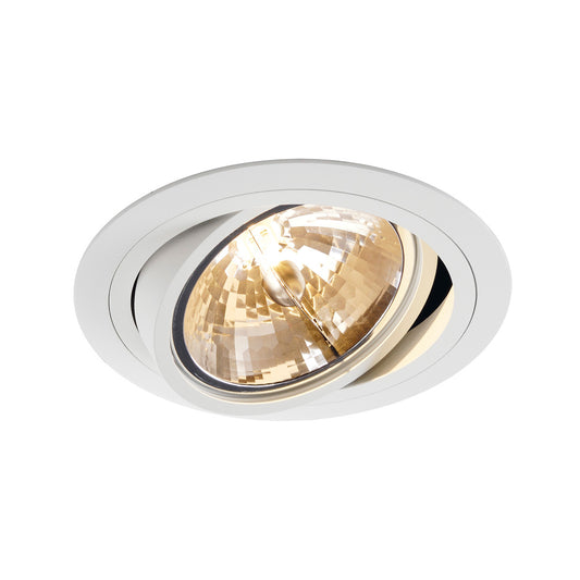 SLV NEW TRIA QRB 111 Downlight, rund, mattweiss, max. 75W, inkl. Blattfedern