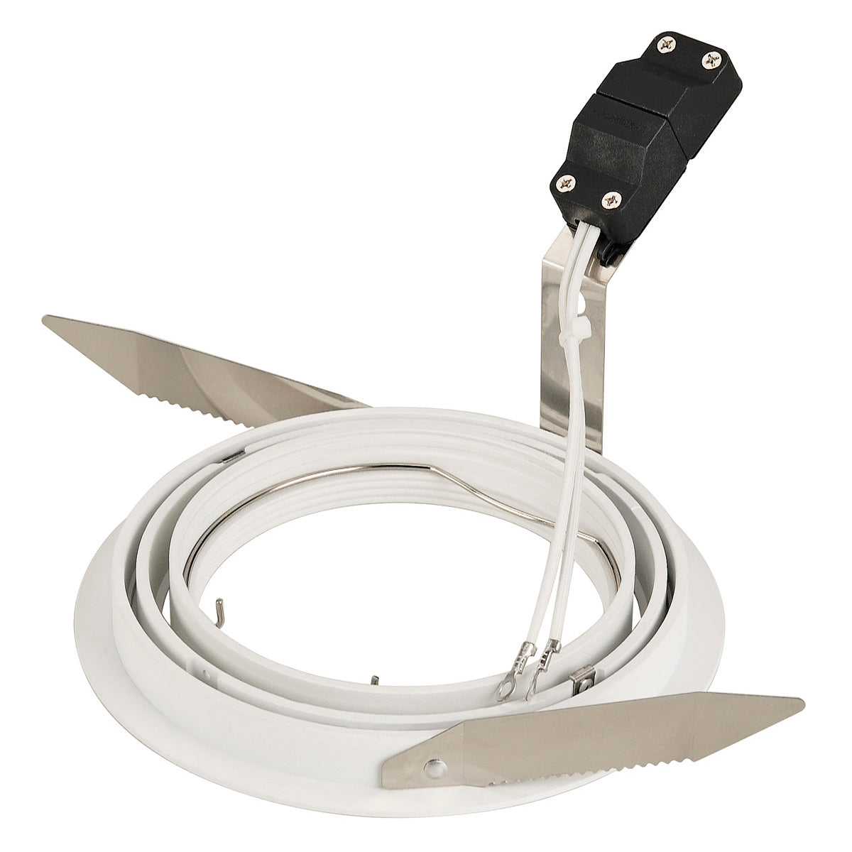 SLV NEW TRIA QRB 111 Downlight, rund, mattweiss, max. 75W, inkl. Blattfedern