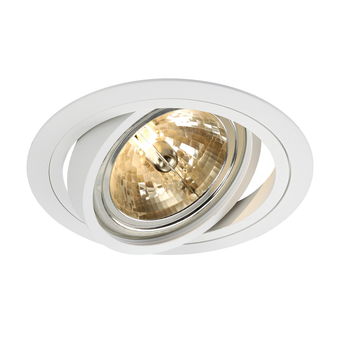SLV NEW TRIA QRB 111 Downlight, rund, mattweiss, max. 75W, inkl. Blattfedern