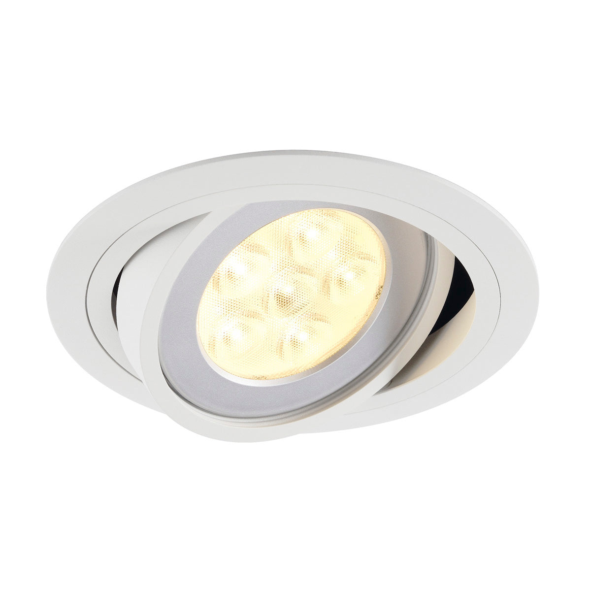 SLV NEW TRIA QRB 111 Downlight, rund, mattweiss, max. 75W, inkl. Blattfedern