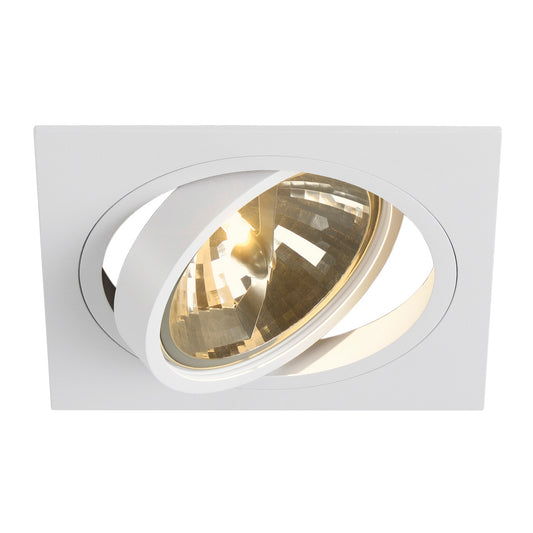 SLV NEW TRIA I QRB 111 Downlight, eckig, mattweiss, max. 75W, inkl. Blattfedern