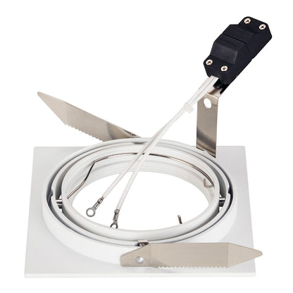 SLV NEW TRIA I QRB 111 Downlight, eckig, mattweiss, max. 75W, inkl. Blattfedern