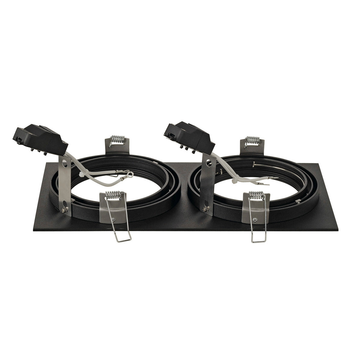 SLV NEW TRIA QRB111 SQUARE Einbau- leuchte, schwarz, max. 2x75W, inkl. Clipfedern