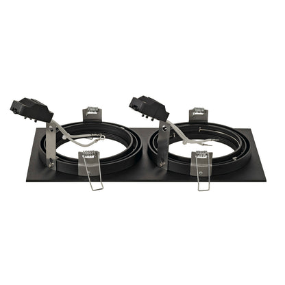 SLV NEW TRIA QRB111 SQUARE Einbau- leuchte, schwarz, max. 2x75W, inkl. Clipfedern