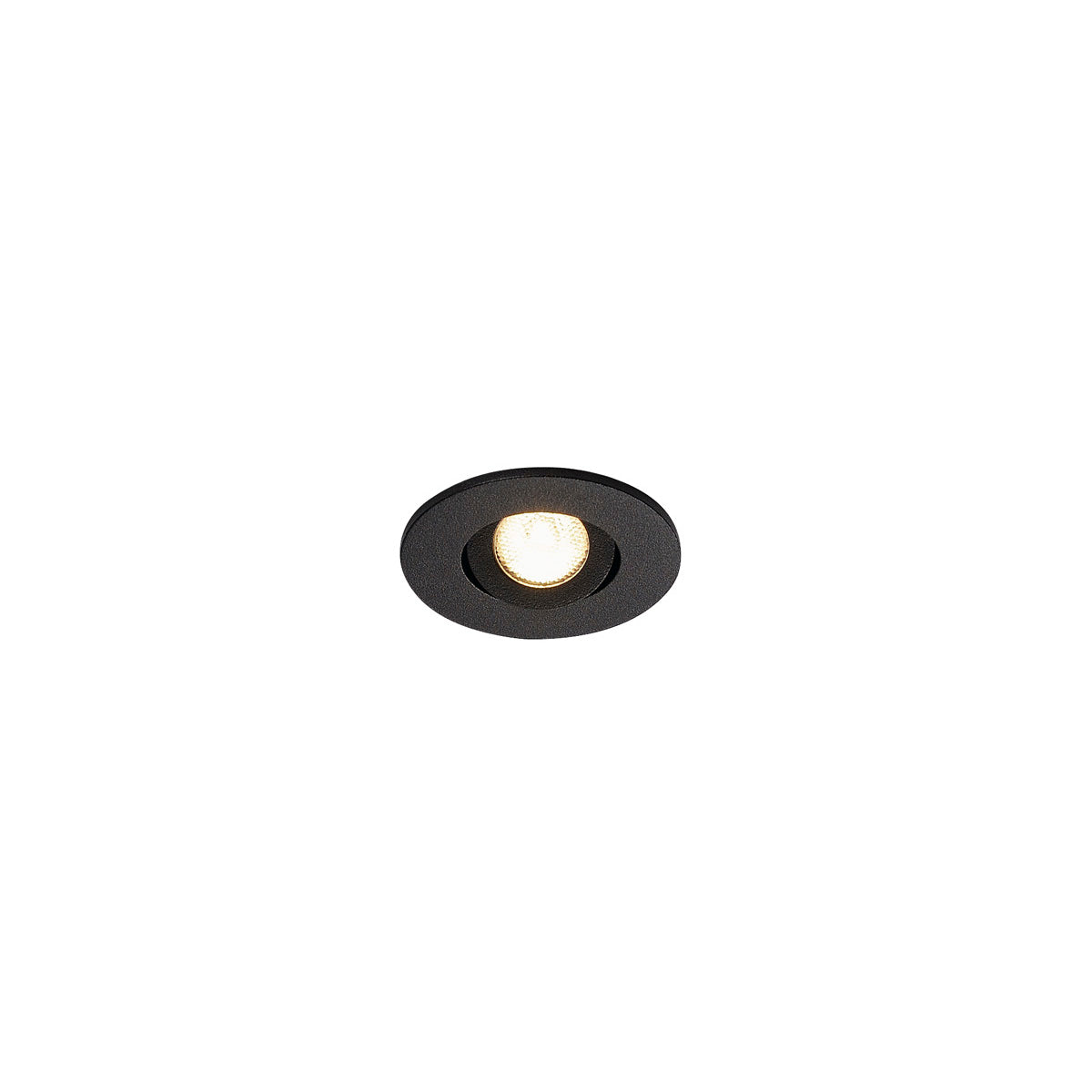 SLV NEW TRIA MINI DL ROUND Downlight, mattschwarz, 30°, 3000K, inkl. MI-Stecker,Clipf.