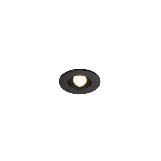 SLV NEW TRIA MINI DL ROUND Downlight, mattschwarz, 30°, 3000K, inkl. MI-Stecker,Clipf.
