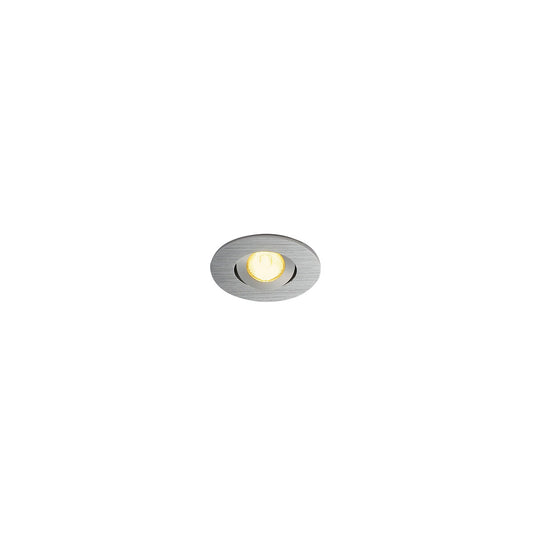 SLV NEW TRIA MINI DL ROUND Downlight, alu-brushed, 30°, 3000K, inkl. MI-Stecker,Clipf.