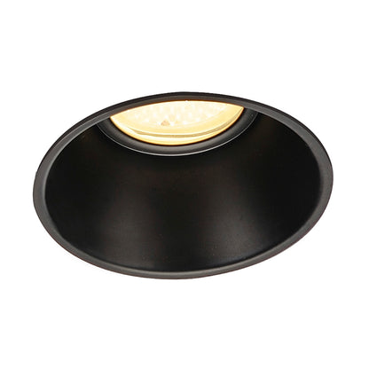 SLV Zierrahmen für FIRE RATED DOWNLIGHT, trichterförmig, schwarz, mit klarem Glas