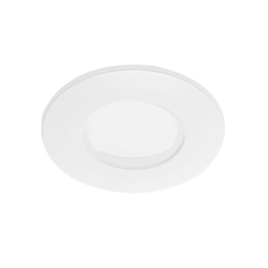 SLV Zierrahmen für FIRE RATED DOWNLIGHT, flach, rund, weiss, mit klarem Glas