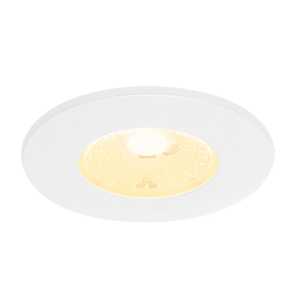 SLV Zierrahmen für FIRE RATED DOWNLIGHT, flach, rund, weiss, mit klarem Glas