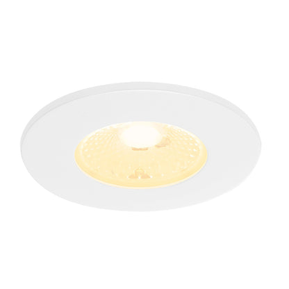 SLV Zierrahmen für FIRE RATED DOWNLIGHT, flach, rund, weiss, mit klarem Glas