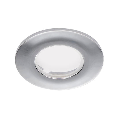 SLV Zierrahmen für FIRE RATED DOWNLIGHT, flach, rund, chrom, mit klarem Glas
