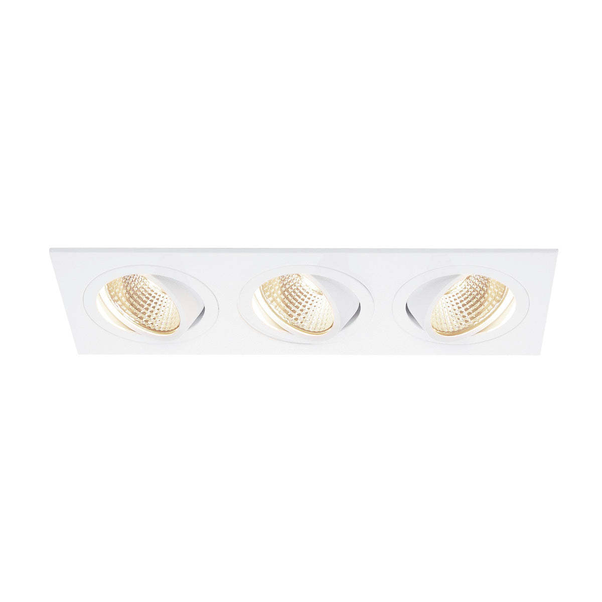 SLV NEW TRIA 3 DL SQUARE Set, mattweiss, 3x6W, 38°, 3000K, inkl. Treiber, Clipfedern