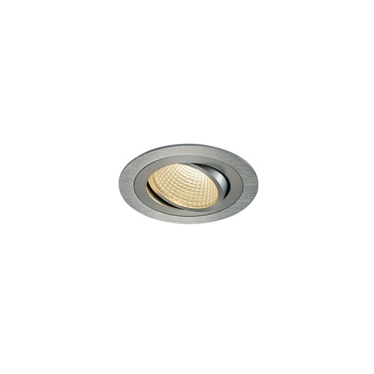 SLV NEW TRIA LED DL ROUND Set, alu-brushed, 12W, 38°, 3000K, inkl. Treiber, Clipfed.