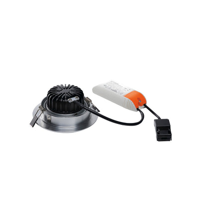 SLV NEW TRIA LED DL ROUND Set, alu-brushed, 12W, 38°, 3000K, inkl. Treiber, Clipfed.