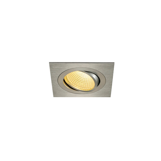 SLV NEW TRIA LED DL SQUARE Set, alu-brushed, 12W, 38°, 2700K, inkl. Treiber, Clipfed.