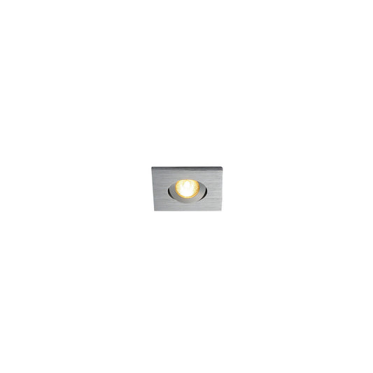 SLV NEW TRIA MINI DL SQUARE Set, alu-brushed, 30°, 3000K, inkl. MI-Stecker, Clipfedern