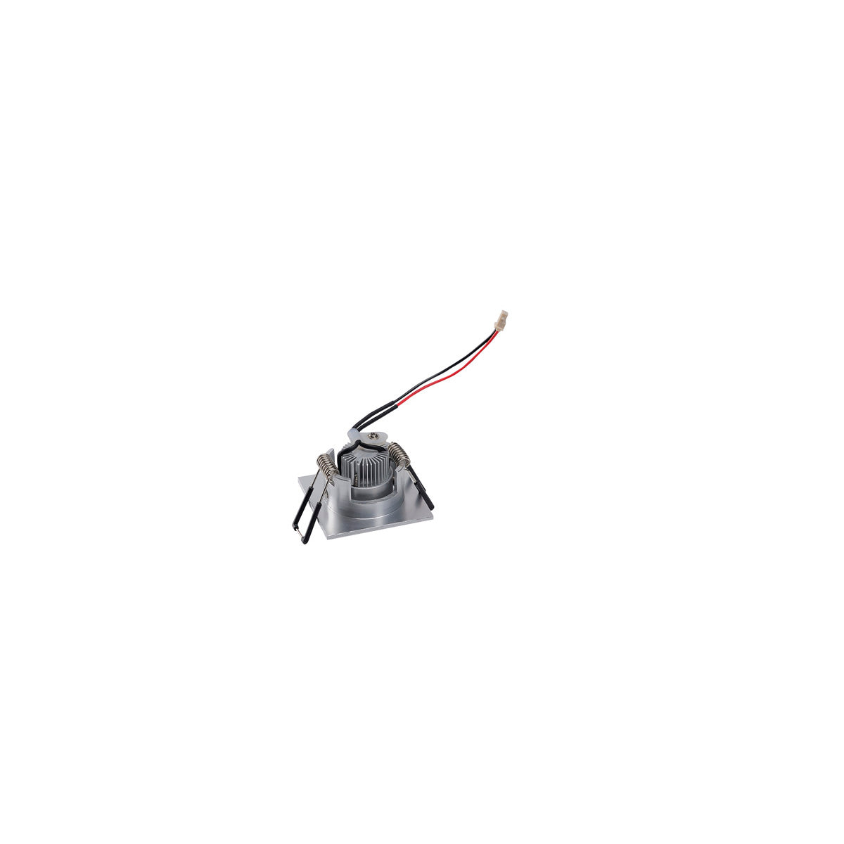 SLV NEW TRIA MINI DL SQUARE Set, alu-brushed, 30°, 3000K, inkl. MI-Stecker, Clipfedern