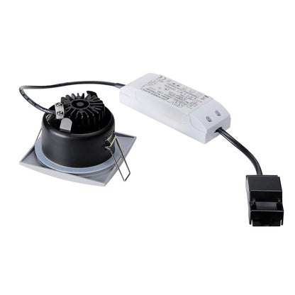 SLV OUT 65 LED DL SQUARE Set Down- light, silbergrau, 9W, 38°, 3000K, inkl. Treiber