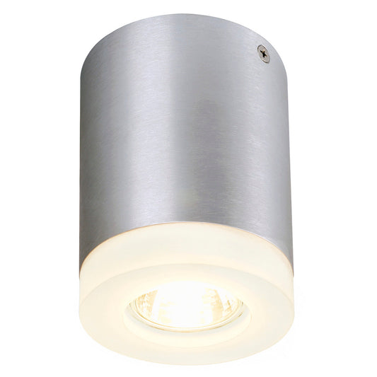SLV TIGLA ROUND Downlight, alu gebürstet, GU10, max. 50W, mit satiniertem Acryl