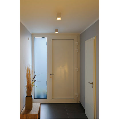 SLV TIGLA SQUARE Downlight, alu gebürstet, GU10, max. 50W, mit satiniertem Acryl