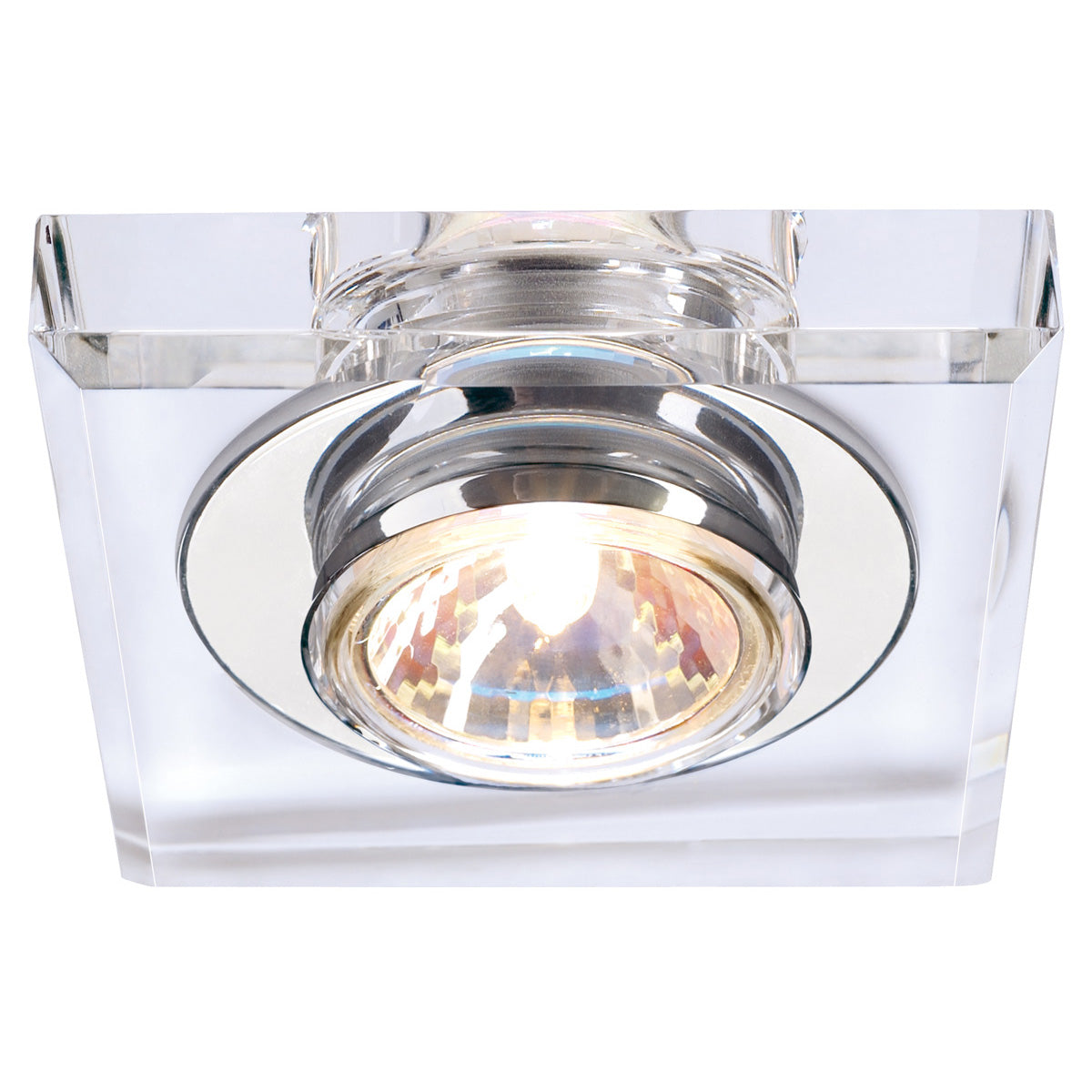 SLV CRYSTAL I Downlight, eckig,chrom/Kristall klar, MR16,max. 35W