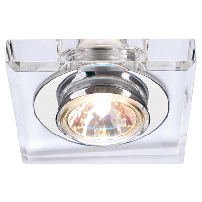 SLV CRYSTAL I Downlight, eckig,chrom/Kristall klar, MR16,max. 35W